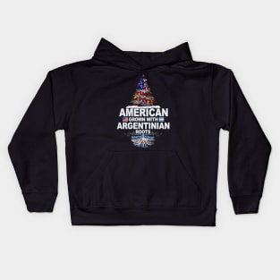 Christmas Tree  American Grown With Argentinian Roots - Gift for Argentinian From Argentina Kids Hoodie